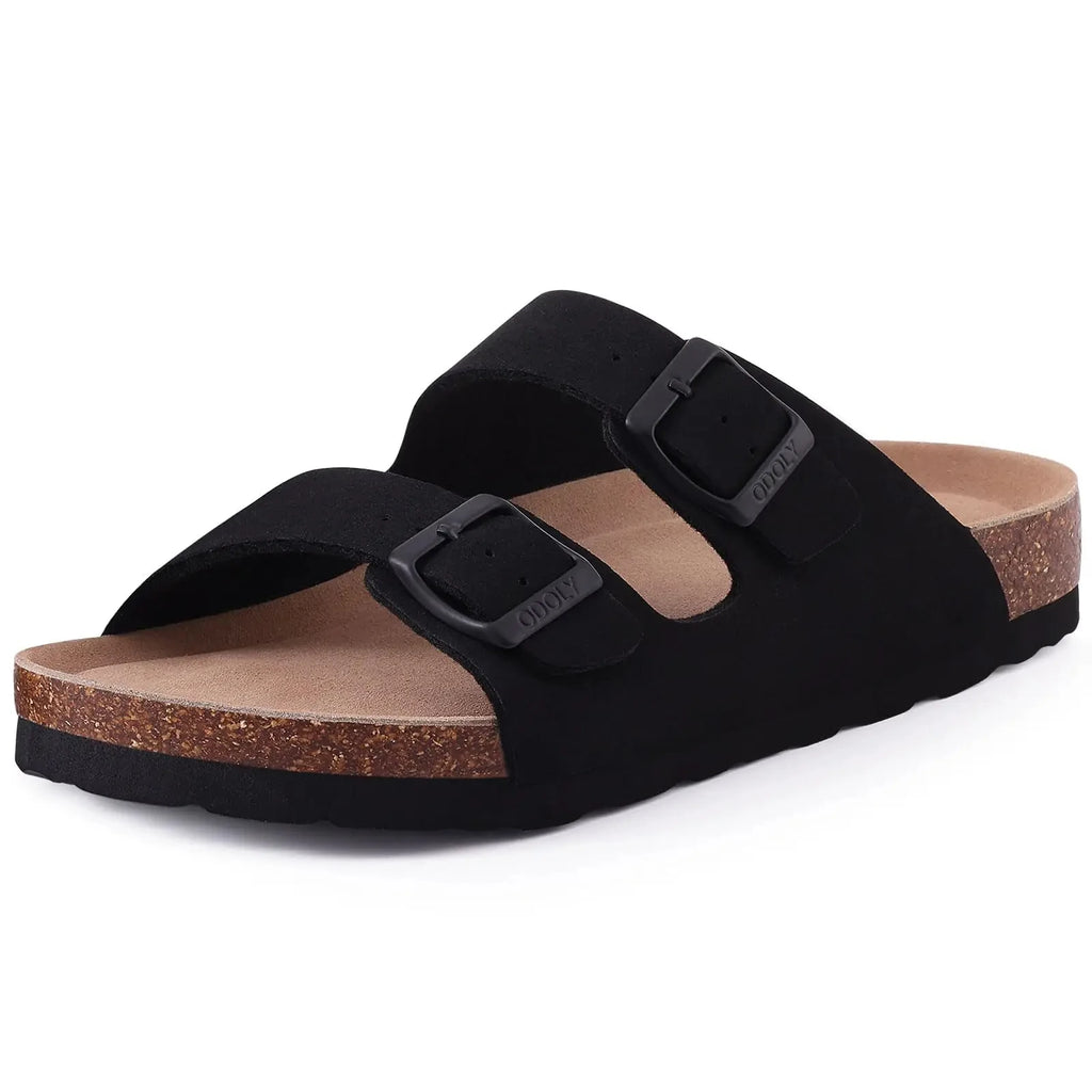 Sandale orthopédique liège femme, noir