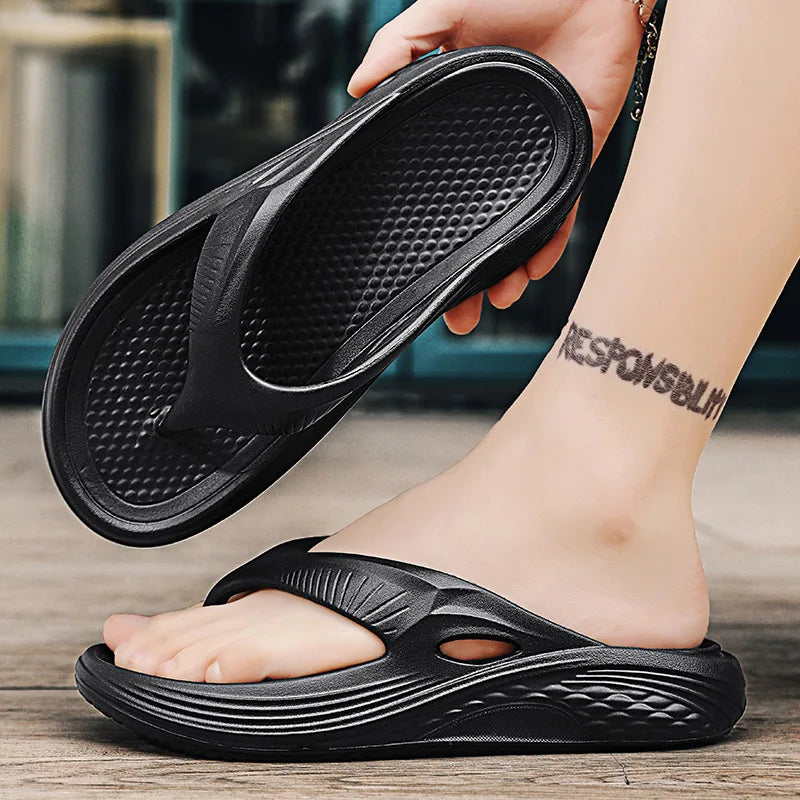 Sandale orthopédique homme à soutien de voûte, confort et amorti