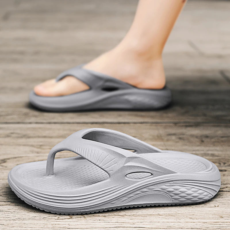 Sandale orthopédique homme à soutien de voûte, confort et amorti